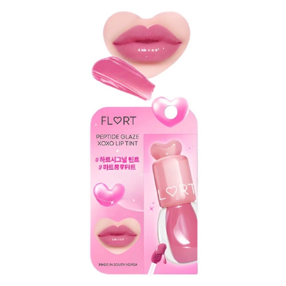 BNIB FLORT Kbeauty Peptide Glaze Lip Glaze — Pink Drizzle